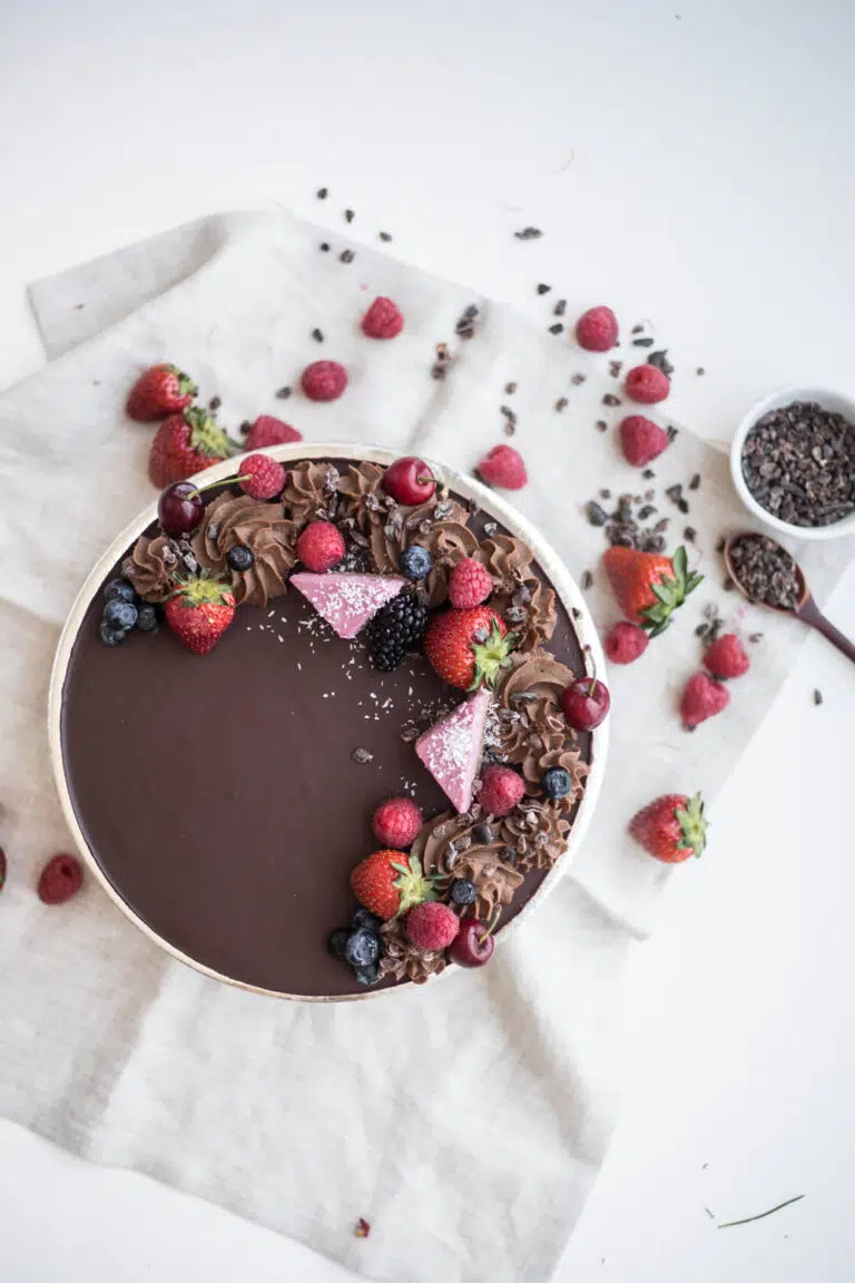 Chocolate and Raspberry Vegan Cake hand made in Sydney