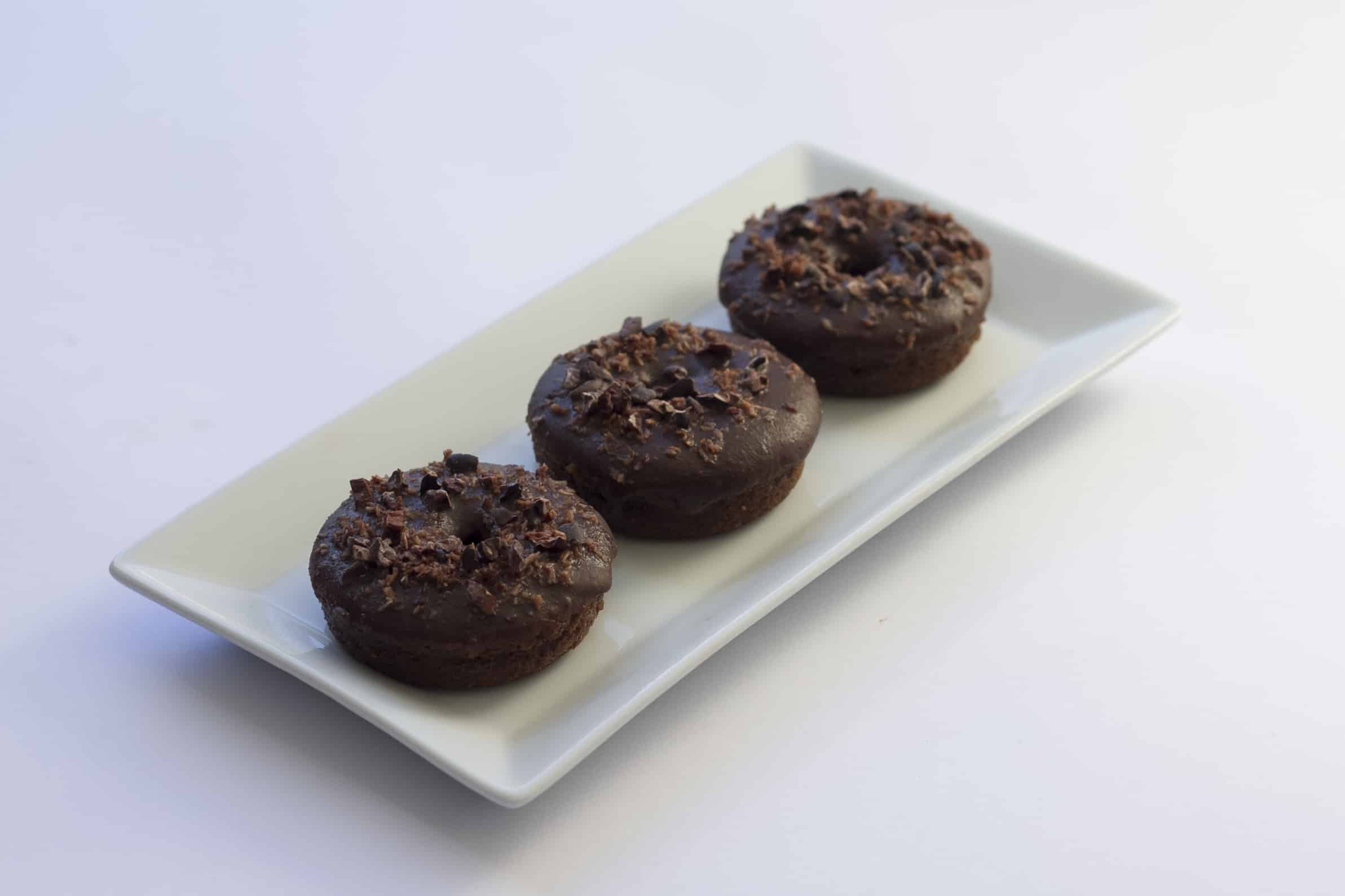 25x Mini Chocolate Baked Donuts – Vegan Gluten Free Raw Passion 25x Mini Chocolate Baked Donuts – Vegan Gluten Free Raw Passion