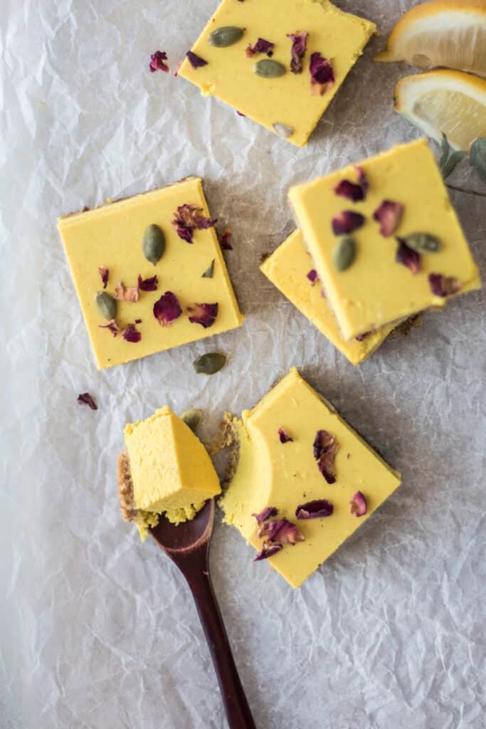 Lemon & Turmeric RAW Vegan Slice