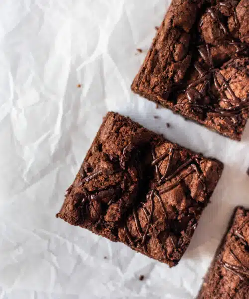 Vegan & gluten free choc hazelnut brownies