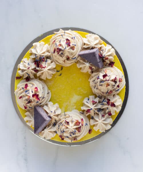 vegan gluten free lemon coconut celebration cake