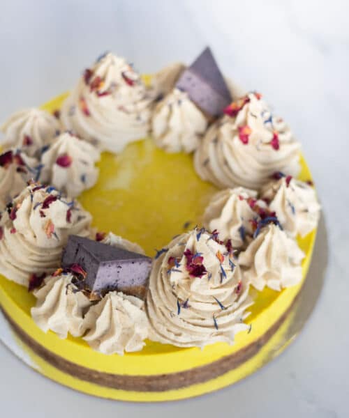 plant-based lemon and coconut cake