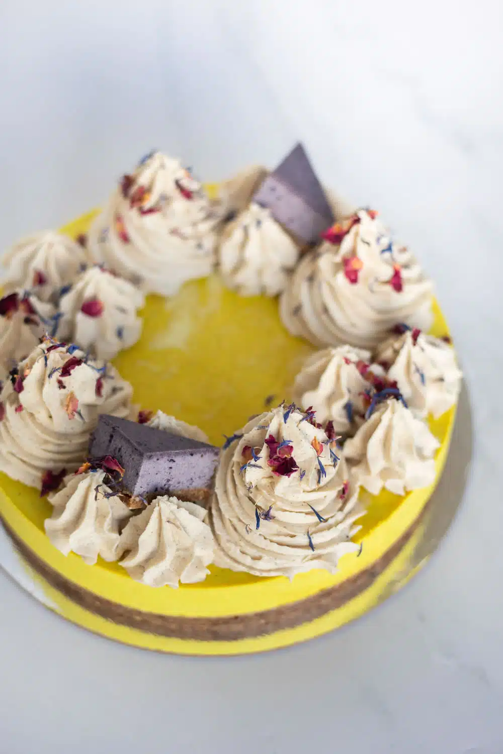 plant-based lemon and coconut cake